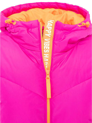 Zwillingsherz Doorgestikte mantel "Happy Vibes" roze