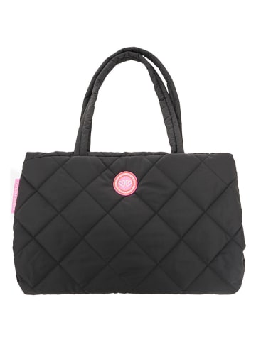 Zwillingsherz Shopper "Wild And Free" in Schwarz - (B)50 x (H)29 cm