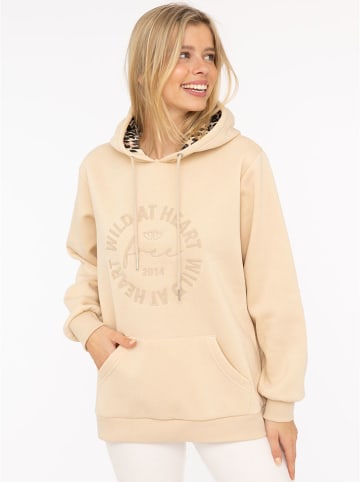 Zwillingsherz Bluza "Wild at heart" w kolorze beżowym