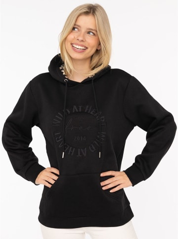 Zwillingsherz Hoodie "Wild at heart" in Schwarz