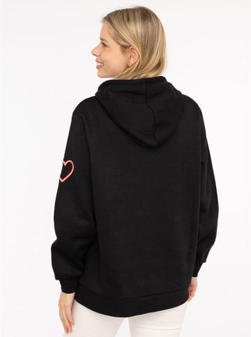 Zwillingsherz Hoodie "LOVE 2.0" in Schwarz