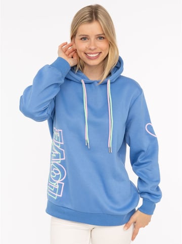 Zwillingsherz Hoodie "LOVE 2.0" in Hellblau