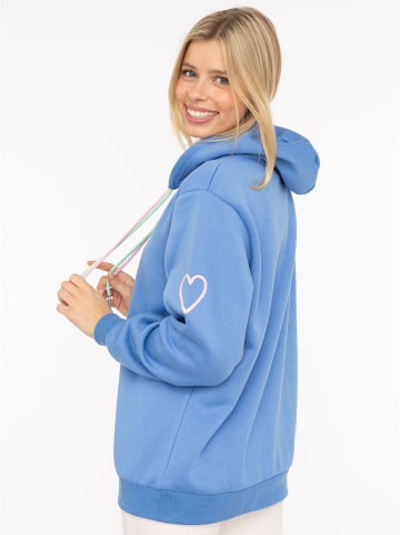Zwillingsherz Hoodie "LOVE 2.0" in Hellblau