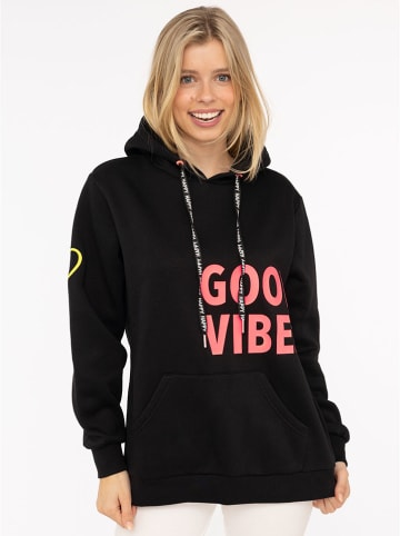 Zwillingsherz Hoodie "Good Vibes 2.0" in Schwarz