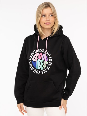 Zwillingsherz Bluza "Happiness and Love" w kolorze czarnym