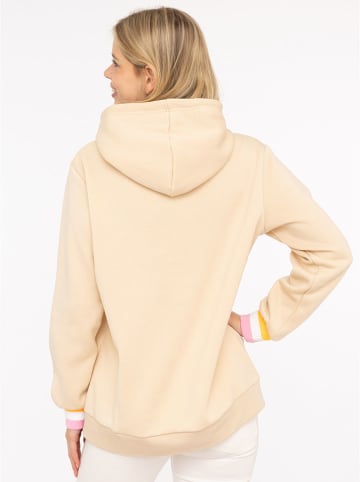Zwillingsherz Hoodie "Good Vibes Only" in Beige
