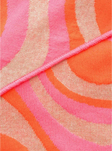 Zwillingsherz Dreieckstuch in Orange/ Pink - (L)200 x (B)100 cm