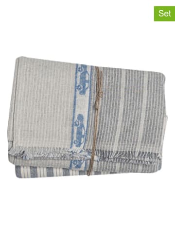 David Fussenegger 2-delige set: strandlakens "Nizza - Autoweg'' grijs - (L)150 x (B)80 cm