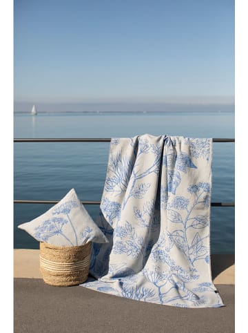 David Fussenegger Poszewka w kolorze beżowo-niebieskim na poduszkę