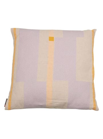 David Fussenegger Kussenhoes "Lino - Blokstrepen" beige/paars