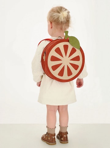 Beagles Rucksack "Friends" in Rot/ Beige/ Grün - (B)26 x (H)26 x (T)8 cm