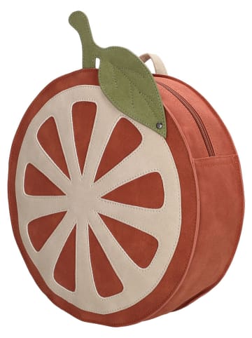 Beagles Rucksack "Friends" in Rot/ Beige/ Grün - (B)26 x (H)26 x (T)8 cm