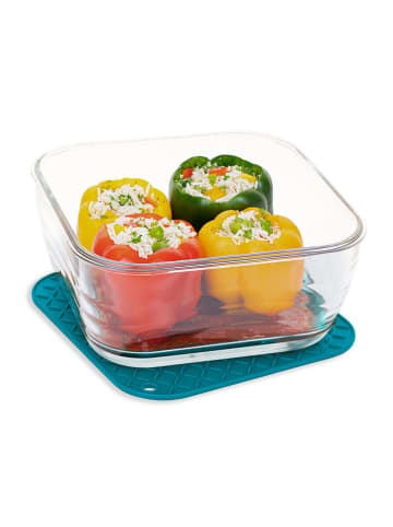 Nicer Dicer 2-delige set: vershouddoos en mat "Nicer Dicer Chef Pro" petrol - 2,8 l