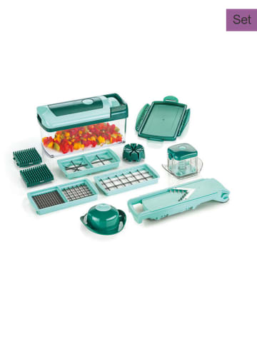 Genius 13-delige set: hakmolen "Nicer Dicer Fusion" mintgroen