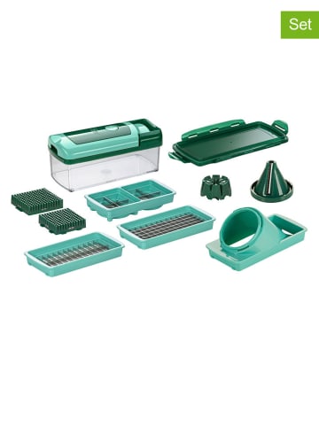 Genius 12-delige snijset "Nicer Dicer Fusion smart Julietti" groen
