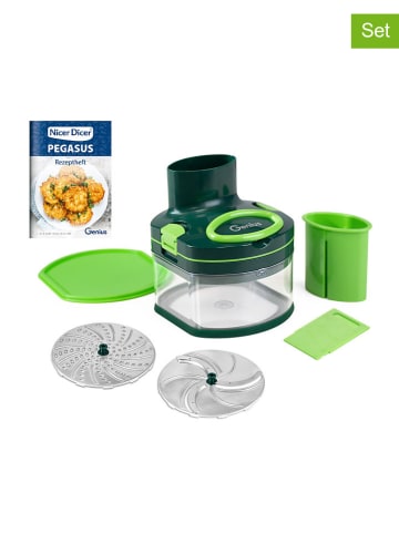 Genius 10-delige set: hakmolen "Nicer Dicer Pegasus" groen