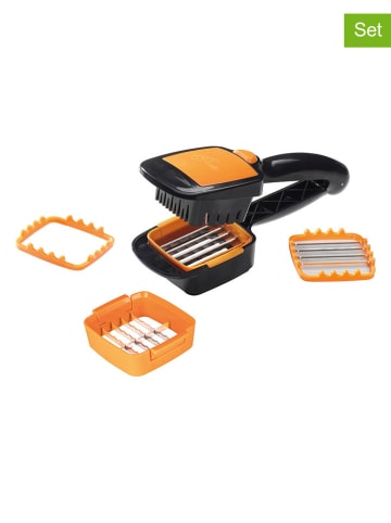 Genius 5-delige snijset "Nicer Dicer Quick" oranje/zwart