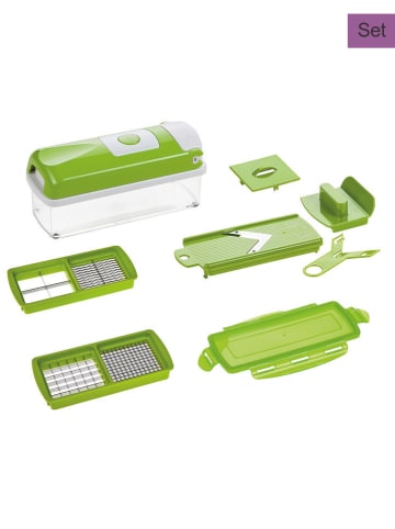 Genius 7tlg. Set: Zerkleinerer "Nicer Dicer smart" in Grün