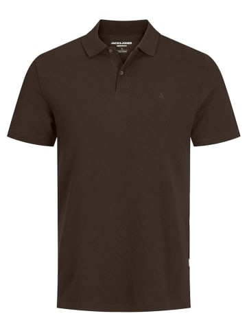 Jack & Jones Koszulki polo (2 szt.) "Jjebasic" w kolorze brązowo-niebieskim