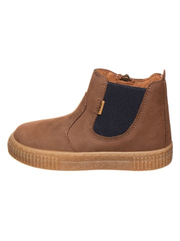 Primigi Leder Chelsea-Boots in Hellbraun