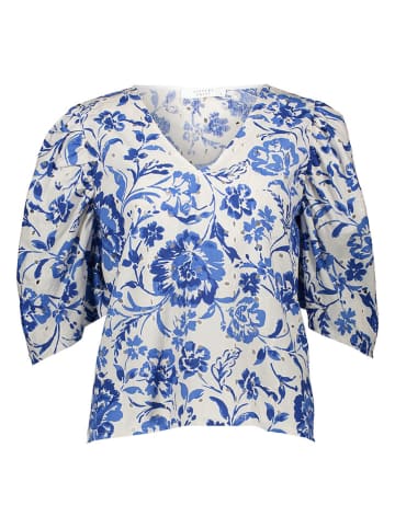 SisterS point Bluse in Creme/ Blau