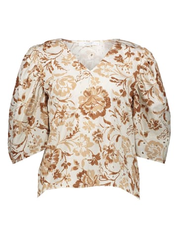 SisterS point Bluse in Creme/ Hellbraun