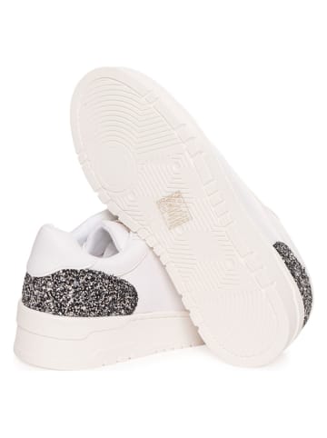 Twinset Sneakers wit/zwart/zilverkleurig