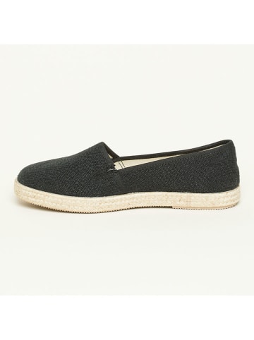 kitz-pichler Espadrilles "Camping Linen uni V" zwart