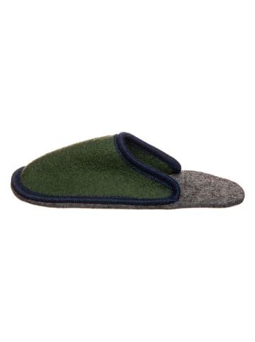 kitz-pichler Woll-Hausschuhe "Hubi" in Khaki