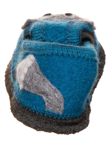 kitz-pichler Woll-Hausschuhe "Bobby" in Blau