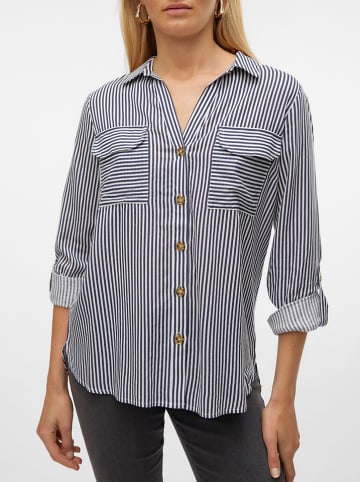 Vero Moda Blouse donkerblauw/wit