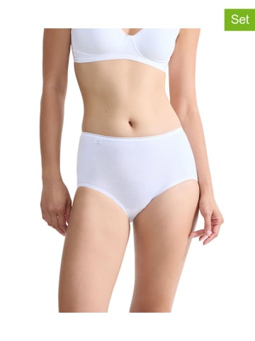 Sloggi Pełne figi high waist (2 pary) "24/7" w kolorze białym