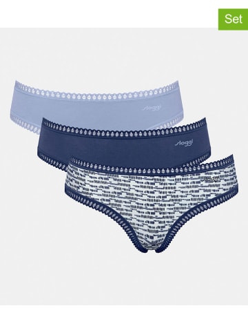 Sloggi 3er-Set: Pantys ''Go Crush'' in Blau/ Hellblau