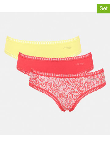 Sloggi 3er-Set: Pantys ''Go Crush'' in Rot/ Gelb