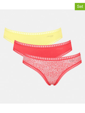 Sloggi 3er-Set: Slips ''Go Crush'' in Rot/ Gelb