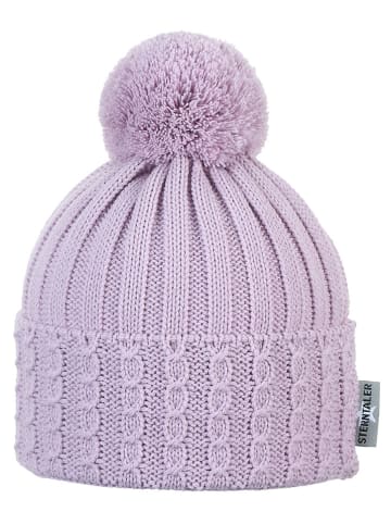 Sterntaler Muts met pompon paars
