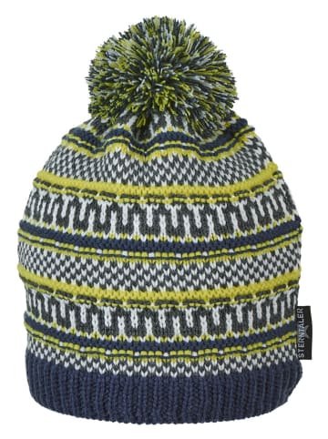 Sterntaler Gebreide muts met pompon groen