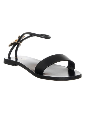 Patrizia Pepe Leder-Sandalen in Schwarz