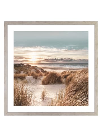 Ars Longa Gerahmter Kunstdruck "Coastal Dunes" - (L)70 x (B)70 cm