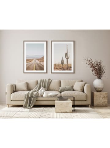 Ars Longa Ingelijste kunstdruk "Cactus in Arizona" - (L)70 x (B)50 cm