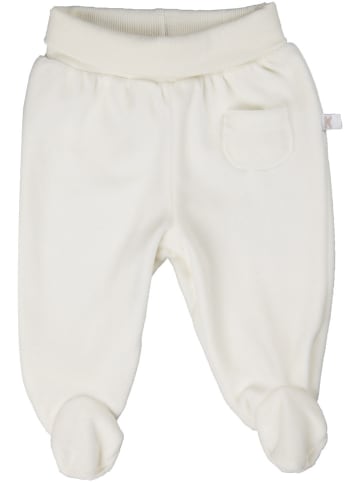 Kanz Fleece broek mit Fuß wit