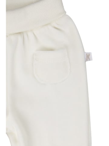 Kanz Fleece broek mit Fuß wit