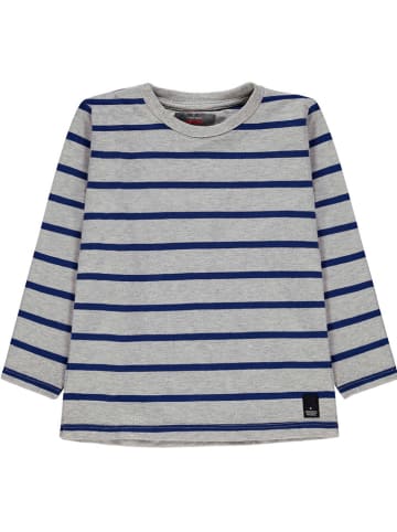 Kanz Longsleeve in Grau/ Dunkelblau