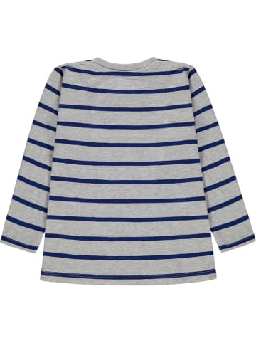 Kanz Longsleeve in Grau/ Dunkelblau
