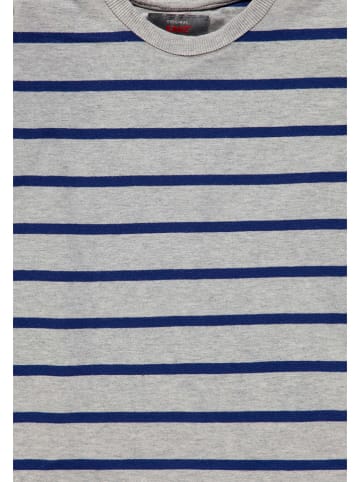 Kanz Longsleeve in Grau/ Dunkelblau