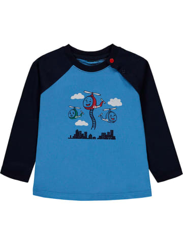 Kanz Longsleeve in Blau/ Schwarz