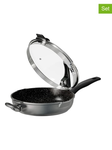 Stoneline 2tlg. Set: Bratpfanne ''Future'' in Grau - Ø 28 cm