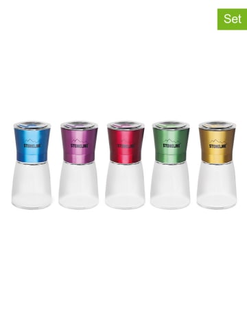 Stoneline 5er-Set: Gewürzmühlen in Bunt - 185 ml