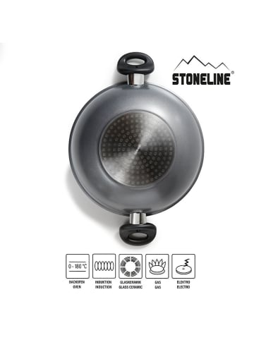 Stoneline 2tlg. Set: Wok in Grau - Ø 28 cm