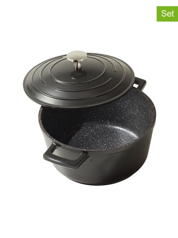Stoneline 2tlg. Set: Bräter in Schwarz - 2,6 l